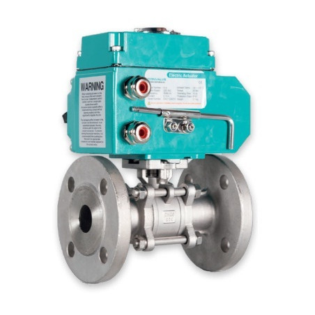 Motorlu Flanslı 2 Yollu Paslanmaz Küresel Vana