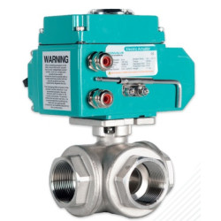 Motorlu 3 Yollu  Paslanmaz Dişli Küresel Vana