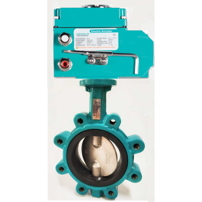 Convalve motorlu lug tipi kelebek vana